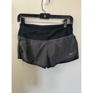 Women’s Nike Dri-Fit Run Shorts in Black/Grey Triangle SZ XS